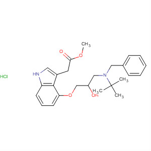 1H-Indole-3-acetic acid,4-[3-[(1,1-dimethylethyl)(phenylmethyl)amino]-2-hydroxypropoxy]-,methyl ester, monohydrochloride
