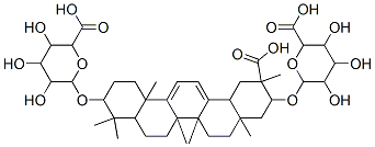 6-[[2-carboxy-10-(6-carboxy-3,4,5-trihydroxy-oxan-2-yl)oxy-2,4a,6a,6b, 9,9,12a-heptamethyl-1,3,4,5,6,6a,7,8,8a,10,11,12-dodecahydropicen-3-yl ]oxy]-3,4,5-trihydroxy-oxane-2-carboxylic acid molecular structure