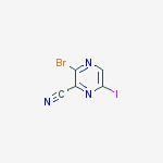 3-chloro-6-iodopyrazine-2-carbonitrile molecular structure