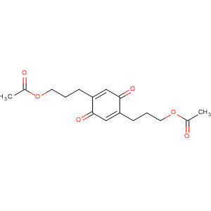 2,5-Cyclohexadiene-1,4-dione, 2,5-bis[3-(acetyloxy)propyl]- molecular structure