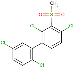 1,1'-Biphenyl, 2,2',4,5'-tetrachloro-3-(methylsulfonyl)- molecular structure