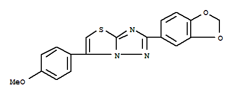 2-(1,3-benzodioxol-5-yl)-6-(4-methoxyphenyl)[1,3]thiazolo[3,2-b][1,2,4]triazole molecular structure
