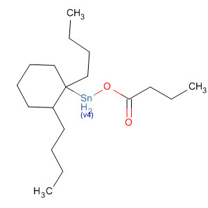 Stannane, dibutylcyclohexyl(1-oxobutoxy)- molecular structure