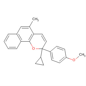 2H-Naphtho[1,2-b]pyran, 2-cyclopropyl-2-(4-methoxyphenyl)-5-methyl- molecular structure