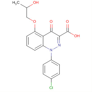 3-Cinnolinecarboxylic acid,1-(4-chlorophenyl)-1,4-dihydro-5-(2-hydroxypropoxy)-4-oxo- molecular structure