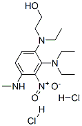 2-[2-diethylaminoethyl-(4-methylamino-3-nitro-phenyl)amino]ethanol dihydrochloride molecular structure