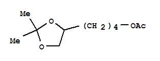 4-(2,2-dimethyl-1,3-dioxolan-4-yl)butyl acetate molecular structure