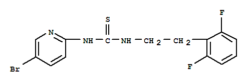 methanethiol, 1-[(5-bromo-2-pyridinyl)amino]-1-[[2-(2,6-difluorophenyl)ethyl]imino]-, (Z)- molecular structure
