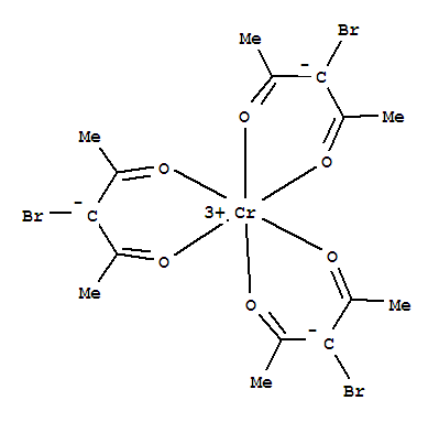 Chromium,tris(3-bromo-2,4-pentanedionato-kO2,kO4)-, (OC-6-11)- molecular structure