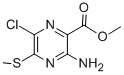 METHYL 3-AMINO-6-CHLORO-5-(METHYLTHIO)PYRAZINE-2-CARBOXYLATE molecular structure