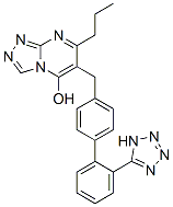 7-Propyl-6-((2-(1H-tetrazol-5-yl)(1,1-biphenyl)-4-yl)methyl)-s-triazolo(4,3-a)pyrimidin-5-ol molecular structure