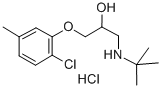 3-(tert-butylamino)-1-[(6-chloro-m-tolyl)oxy]propan-2-ol hydrochloride molecular structure