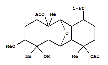 5,12-Epoxybenzocyclodecene-1,6,10-triol,tetradecahydro-9-methoxy-1,6,10-trimethyl-4-(1-methylethyl)-, 1,6-diacetate,(1R*,4R*,4aR*,5R*,6R*,9S*,10S*,12R*,12aS*)-(+)-