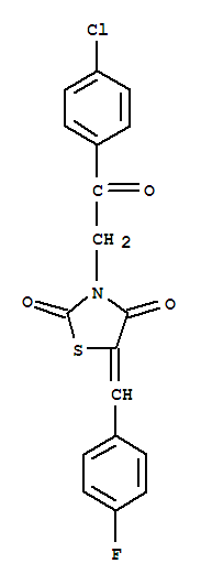 (5E)-3-[2-(4-chlorophenyl)-2-oxoethyl]-5-(4-fluorobenzylidene)-1,3-thiazolidine-2,4-dione