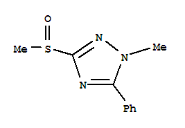 1H-1,2,4-triazole, 1-methyl-3-(methylsulfinyl)-5-phenyl- molecular structure