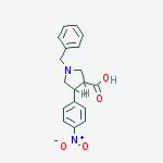 TRANS-1-BENZYL-4-(4-NITROPHENYL)PYRROLIDINE-3-CARBOXYLIC ACID molecular structure