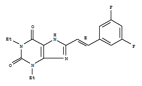 8-[(E)-2-(3,5-difluorophenyl)ethenyl]-1,3-diethyl-3,7-dihydro-1H-purine-2,6-dione