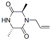 2,5-PIPERAZINEDIONE,3,6-DIMETHYL-1-(2-ALLYL)-,(2S-TRANS)- molecular structure