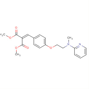Propanedioic acid,[[4-[2-(methyl-2-pyridinylamino)ethoxy]phenyl]methylene]-, dimethylester molecular structure