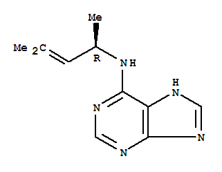 N(6)-(1,3-dimethyl-2-butenyl)adenine molecular structure