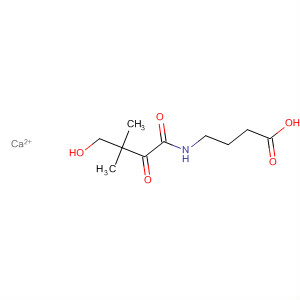 Butanoic acid, 4-[(4-hydroxy-3,3-dimethyl-1,2-dioxobutyl)amino]-,calcium salt (1:1) molecular structure