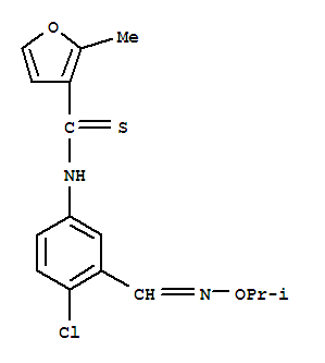 N-(4-chloro-3-{(E)-[(propan-2-yloxy)imino]methyl}phenyl)-2-methylfuran-3-carbothioamide molecular structure