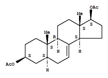(3beta,5alpha,17beta)-androst-7-ene-3,17-diyl diacetate molecular structure
