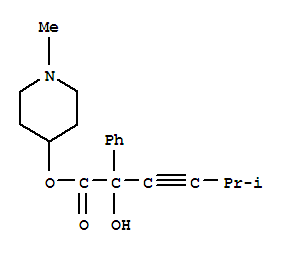 1-methylpiperidin-4-yl 2-hydroxy-5-methyl-2-phenylhex-3-ynoate molecular structure