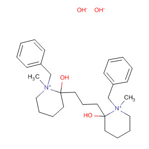 Piperidinium, 4,4'-(1,3-propanediyl)bis[1-methyl-1-(phenylmethyl)-,dihydroxide molecular structure