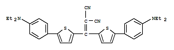 Propanedinitrile,[bis[5-[4-(diethylamino)- phenyl]-2-thienyl]methylene]- molecular structure