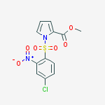 Methyl 1-(4-chloro-2-nitrophenyl)sulfonylpyrrole-2-carboxylate molecular structure