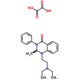 1-[2-(diethylamino)ethyl]-2-methyl-3-phenyl-2,3-dihydroquinazolin-4(1H)-one ethanedioate (1:1) molecular structure