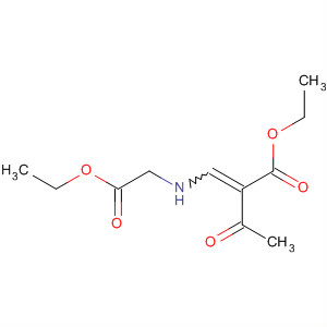 Butanoic acid, 2-[[(2-ethoxy-2-oxoethyl)amino]methylene]-3-oxo-, ethylester molecular structure