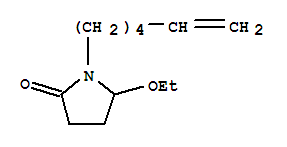 2-Pyrrolidinone,5-ethoxy-1-(5-hexen-1-yl)- molecular structure