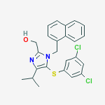{5-[(3,5-dichlorophenyl)sulfanyl]-4-(1-methylethyl)-1-(naphthalen-1-ylmethyl)-1H-imidazol-2-yl}methanol molecular structure