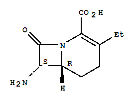 1-Azabicyclo[4.2.0]oct-2-ene-2-carboxylicacid,7-amino-3-ethyl-8-oxo-,(6R- molecular structure