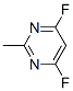 PYRIMIDINE,4,6-DIFLUORO-2-METHYL- molecular structure