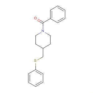 Piperidine, 1-benzoyl-4-[(phenylthio)methyl]- molecular structure