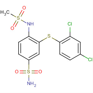 Benzenesulfonamide,3-[(2,4-dichlorophenyl)thio]-4-[(methylsulfonyl)amino]- molecular structure