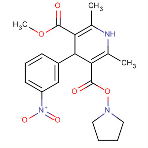 3,5-Pyridinedicarboxylic acid,1,4-dihydro-2,6-dimethyl-4-(3-nitrophenyl)-, methyl 3-pyrrolidinyl ester molecular structure