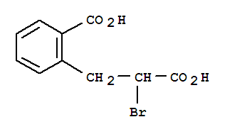 2-(2-bromo-2-carboxyethyl)benzoic acid molecular structure