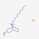 8-Azoniabicyclo[3.2.1]octane, 8-decyl-3-hydroxy-8-methyl-, bromide molecular structure
