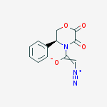 2,3-Morpholinedione, 4-(diazoacetyl)-5-phenyl-, (S)- molecular structure
