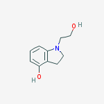 1H-Indole-1-ethanol, 2,3-dihydro-4-hydroxy- molecular structure
