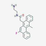 Benz[a]anthracene-7-acetamide, N-(2-aminoethyl)-5-fluoro-12-methyl- molecular structure
