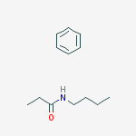 Propanamide, N-butyl-, compd. with benzene (1:1) molecular structure