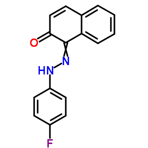 1-[(4-fluorophenyl)hydrazono]naphthalen-2(1H)-one molecular structure