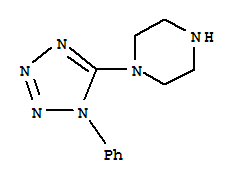Piperazine,1-(1-phenyl-1H-tetrazol-5-yl)- molecular structure