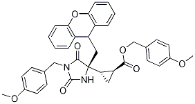 (1S,2S)-4-methoxybenzyl 2-((S)-4-((9H-xanthen-9-yl)methyl)-1-(4-methoxybenzyl)-2,5-dioxoimidazolidin-4-yl)cyclopropanecarboxylate