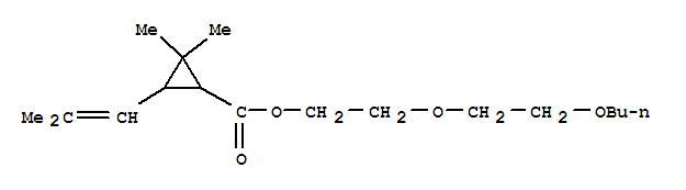2-(2-butoxyethoxy)ethyl 2,2-dimethyl-3-(2-methylprop-1-en-1-yl)cyclopropanecarboxylate molecular structure